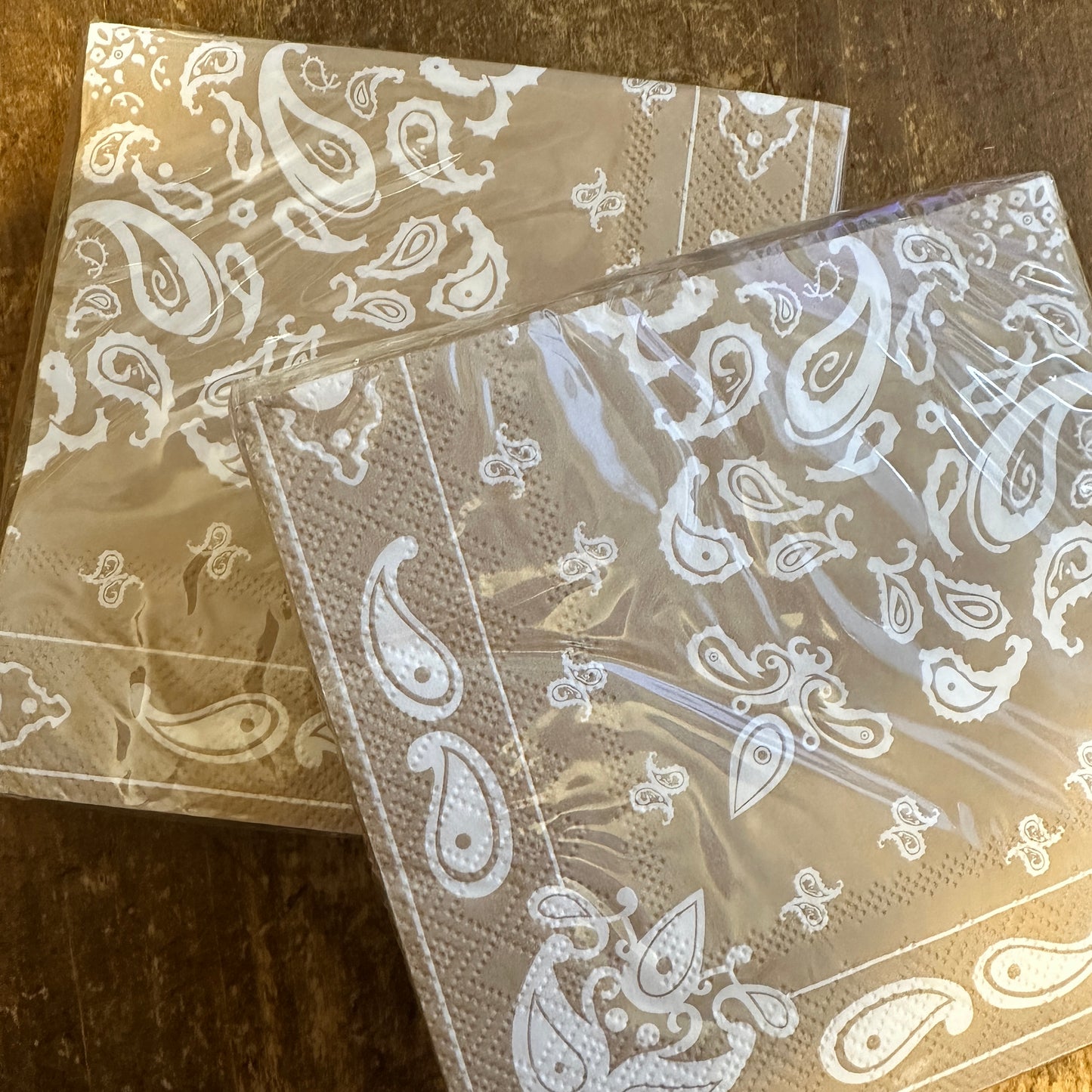 Dusty Champagne Bandana Cocktail Napkins