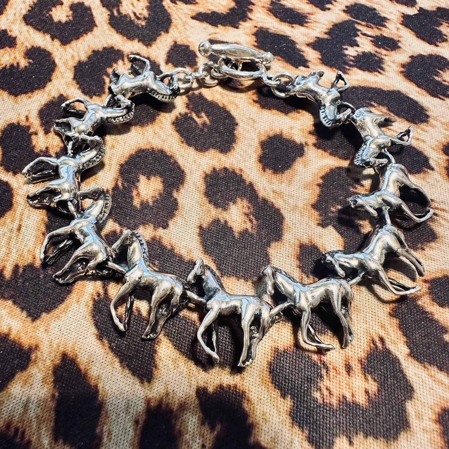 Sterling All Around Horse Bracelet