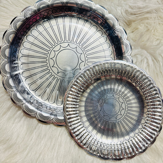 Silver Concho Paper Party Plates