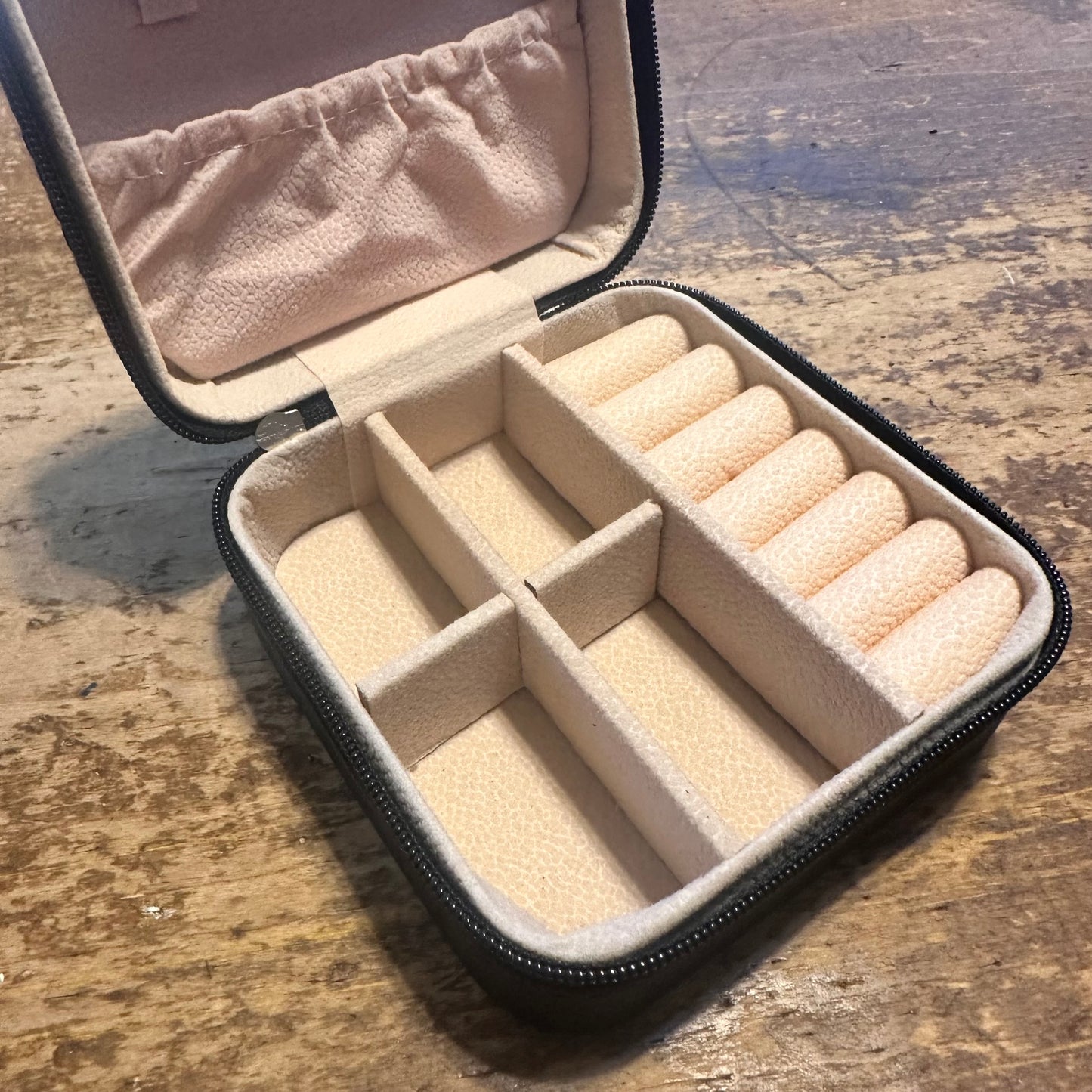 Black Boot Stitch Jewelry Box