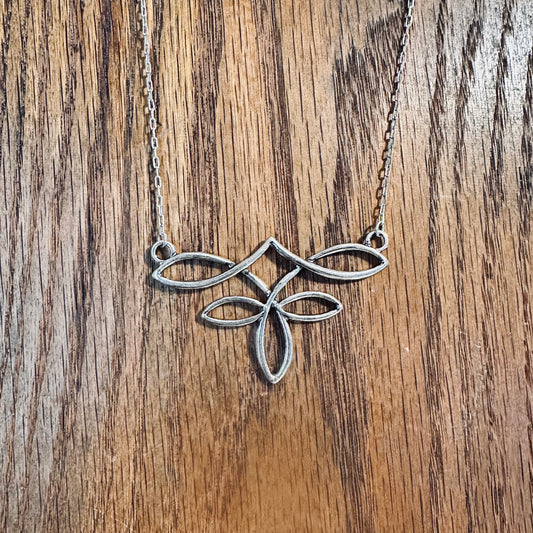 Boot Stitch Outline Necklace