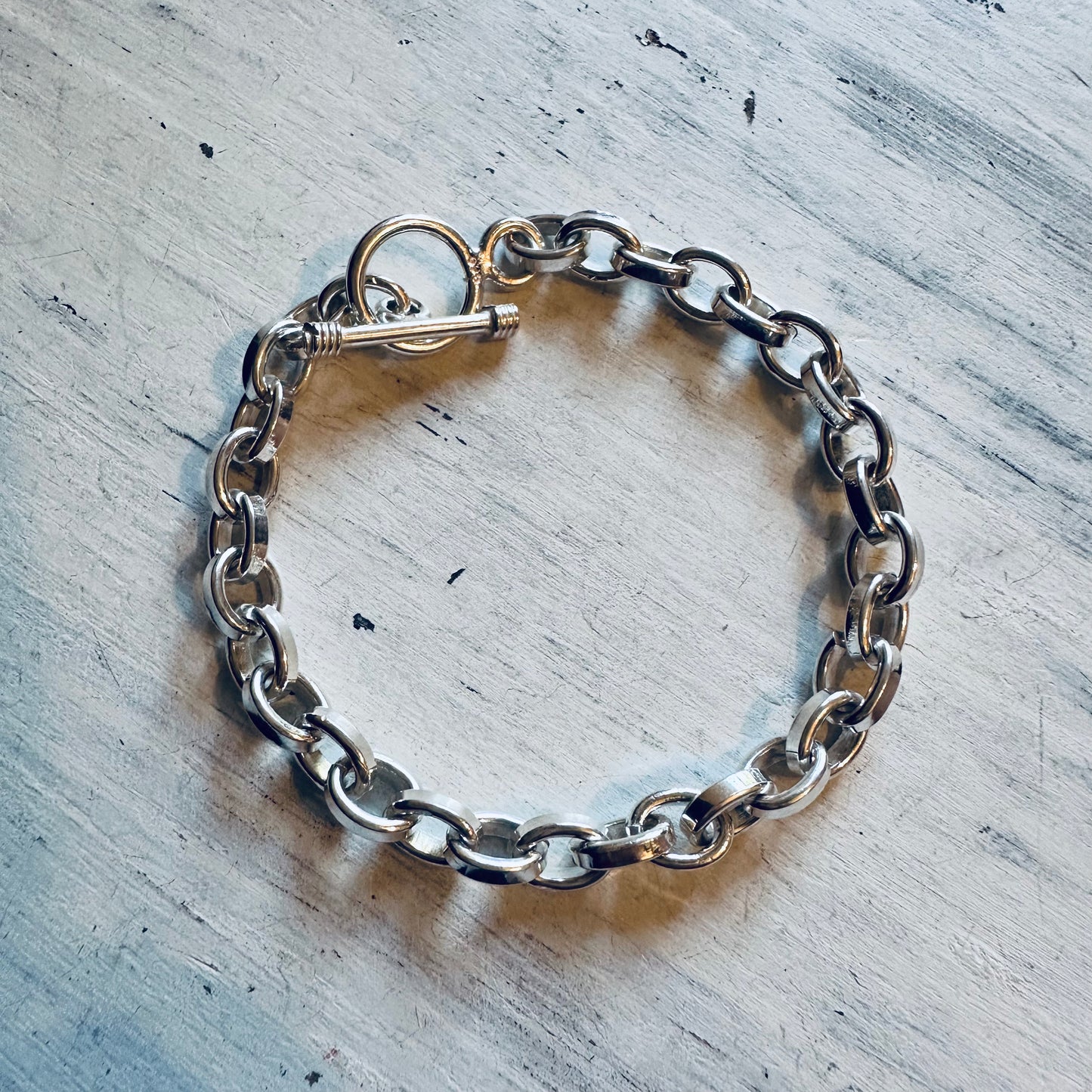 Sterling Small Chain Linked Bracelet