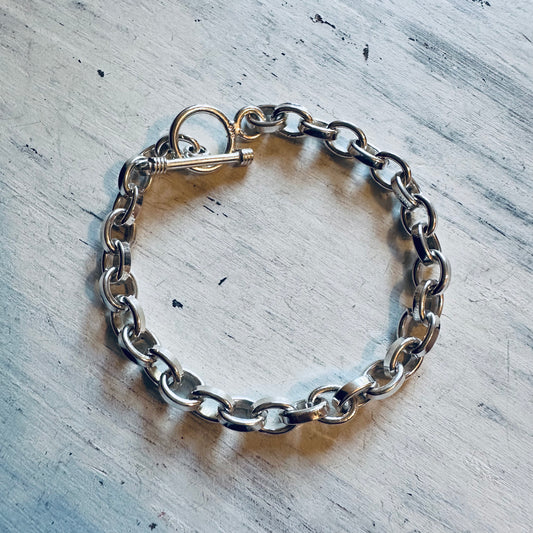 Sterling Small Chain Linked Bracelet