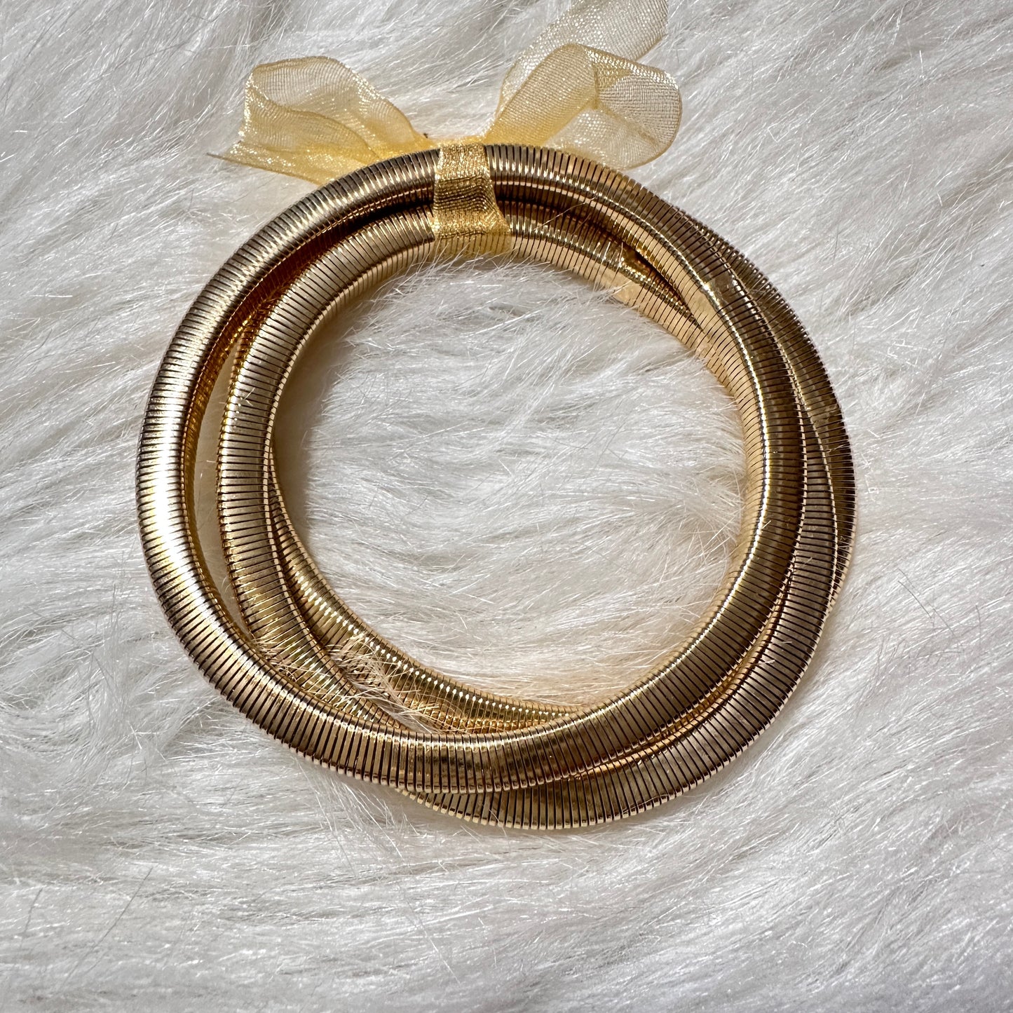 Gold Slinky Bracelets- Set of 3