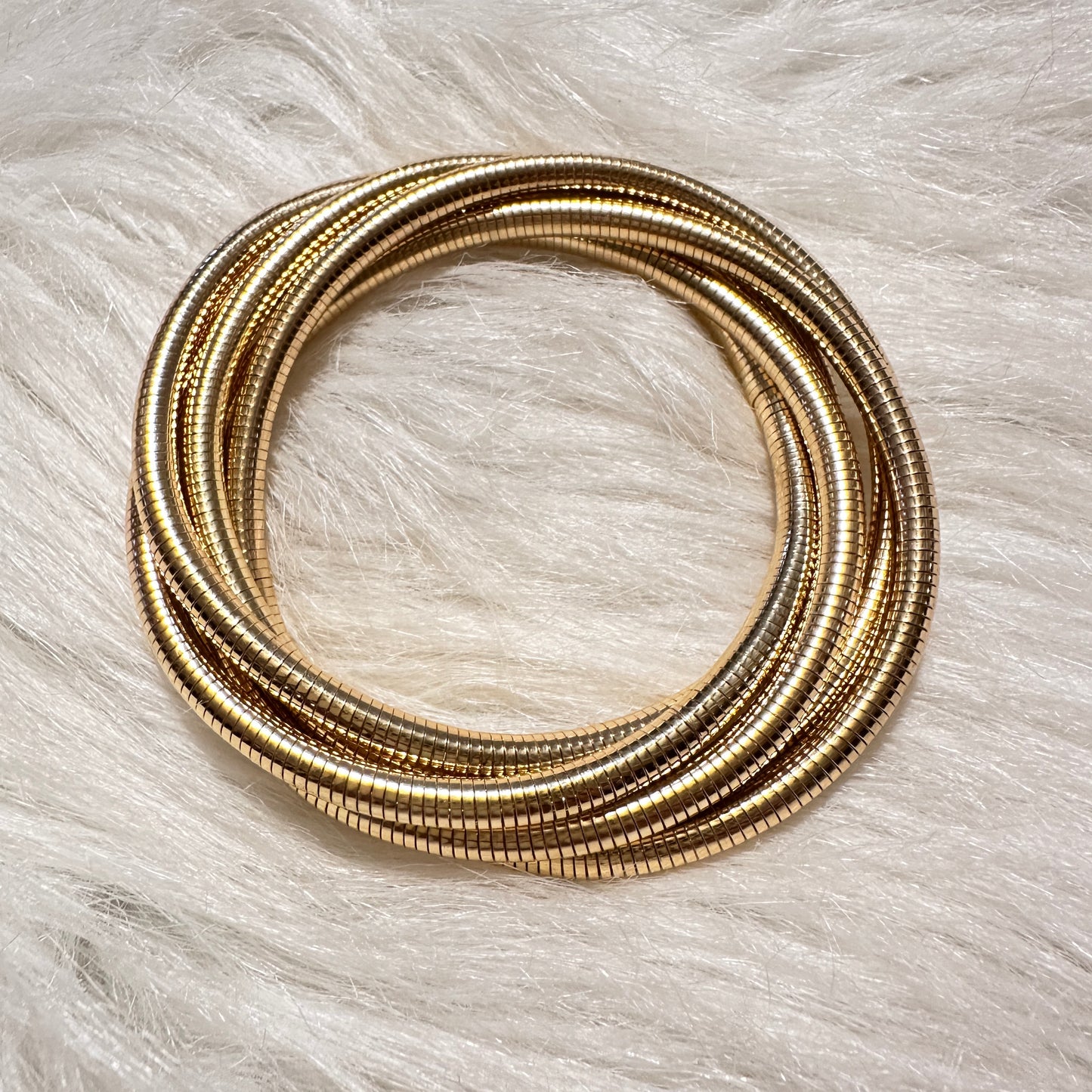 Infinity Gold Slinky Bracelet