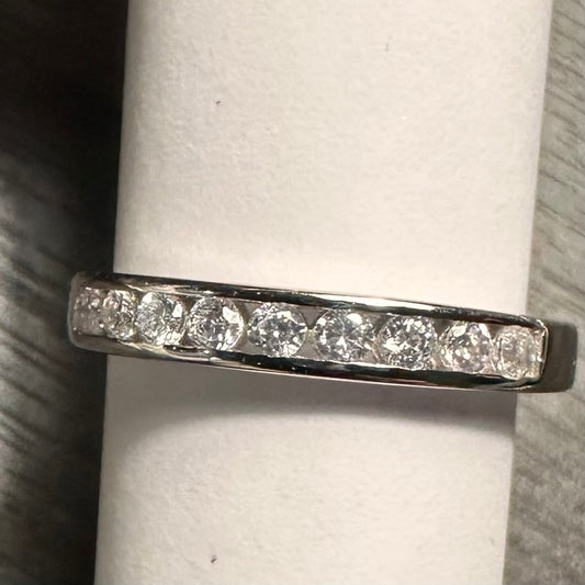 Sterling Silver Crystal Band Ring