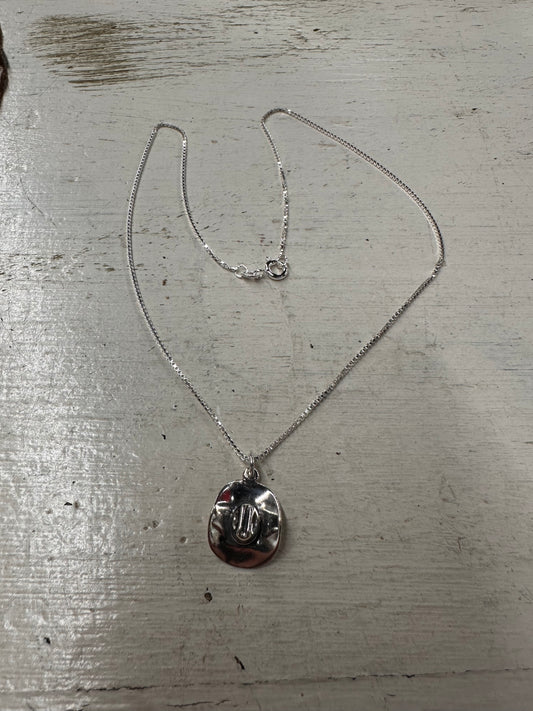 Sterling Silver Cowboy Hat Necklace