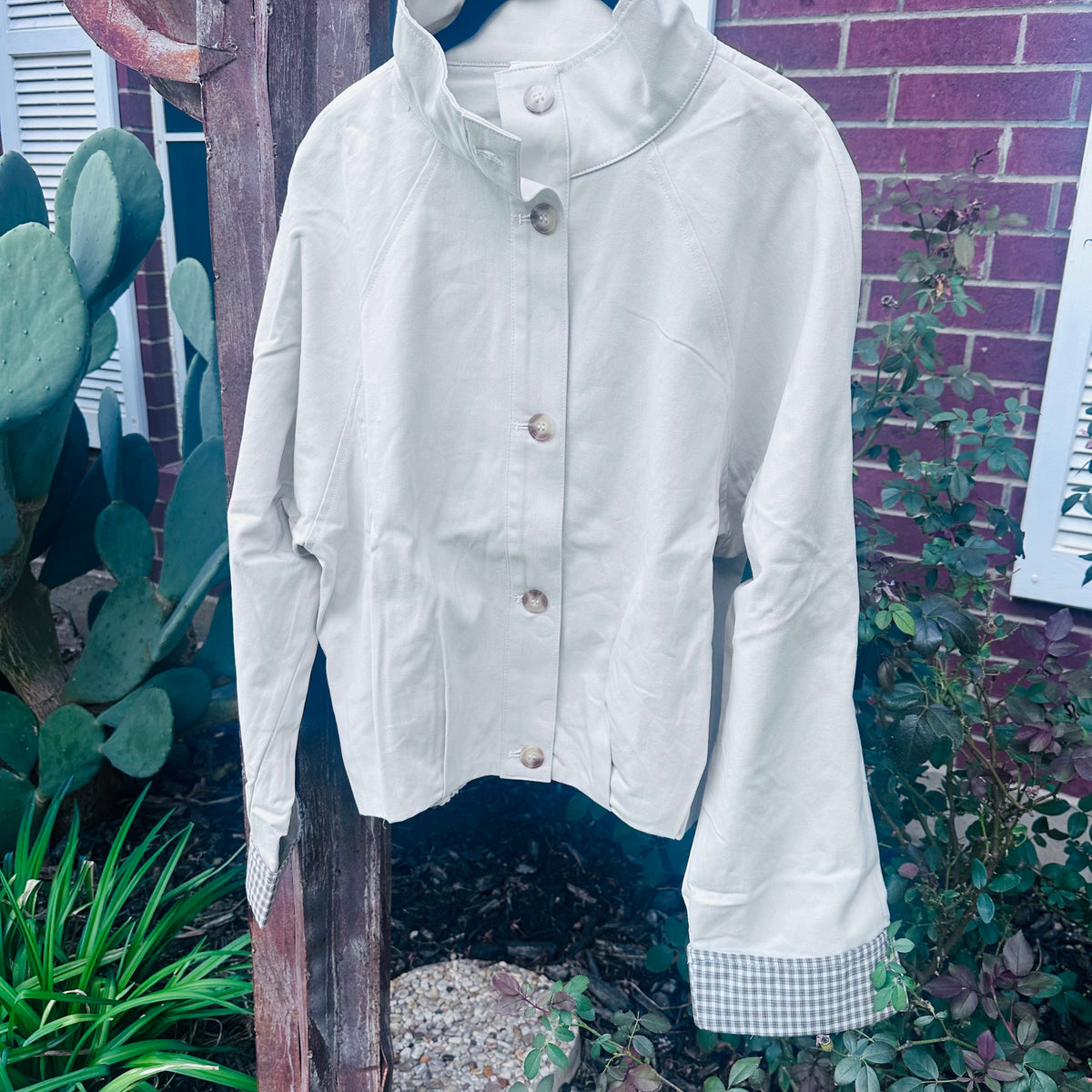 Sand Button Front Jacket