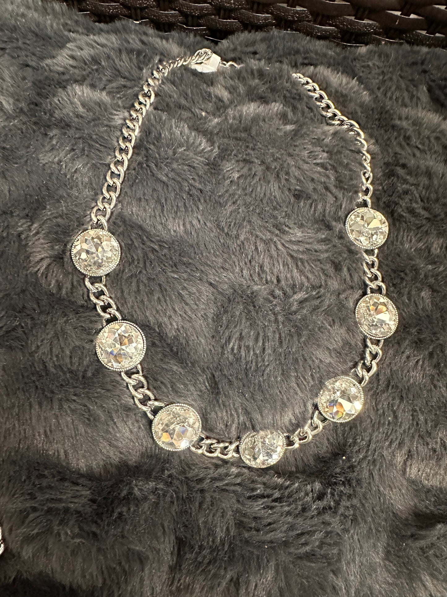 Chunky Crystal Chain Necklace