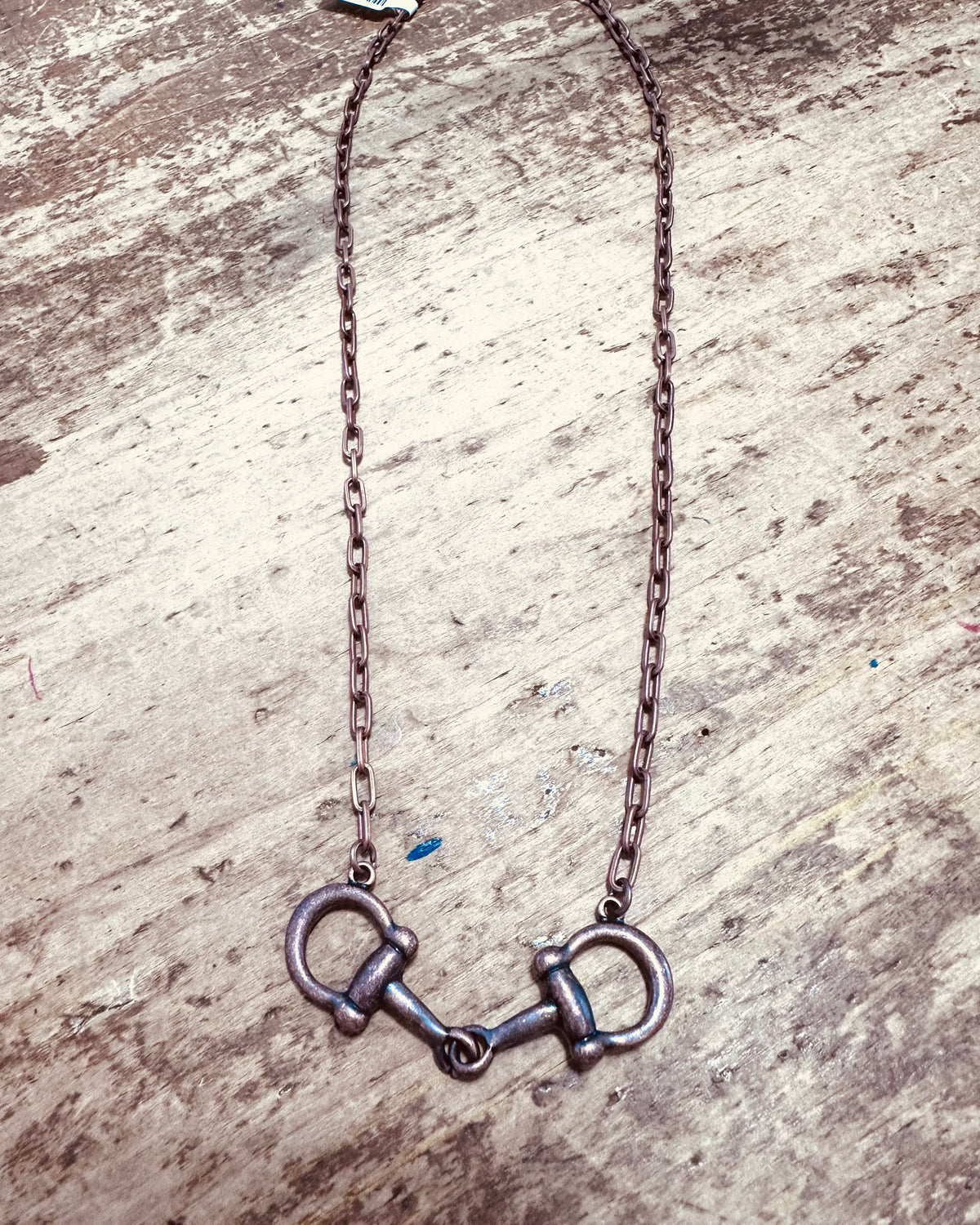 22" Copper Snaffle Bit Necklace