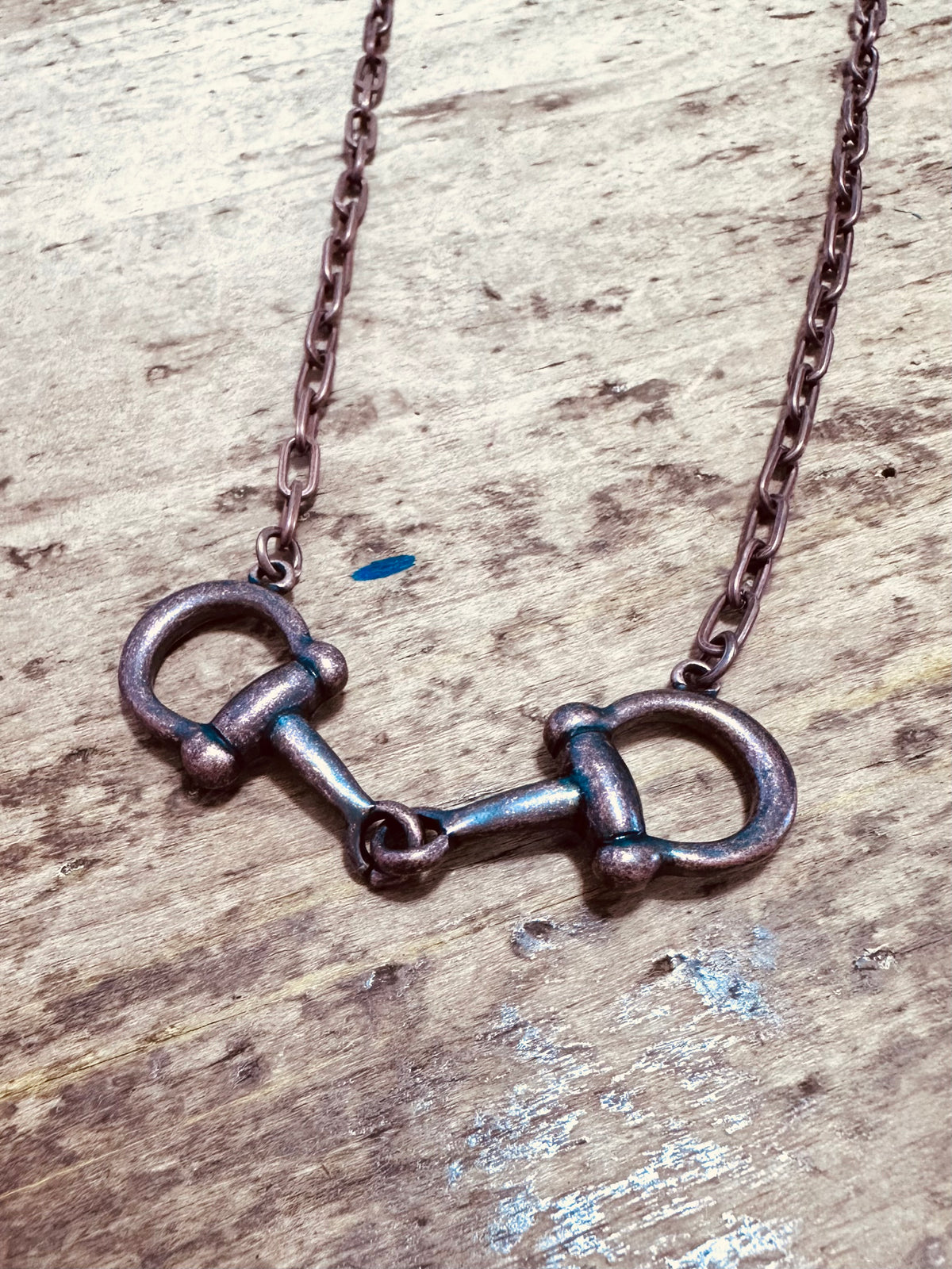 22" Copper Snaffle Bit Necklace