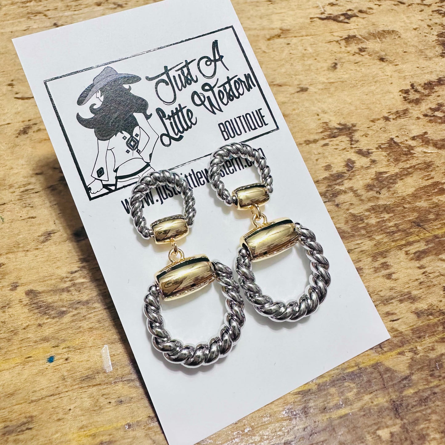 Twisted Bit Post Earring
