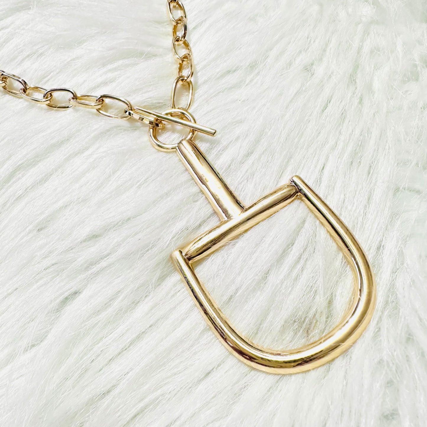 20" Gold Toggle Bit Necklace