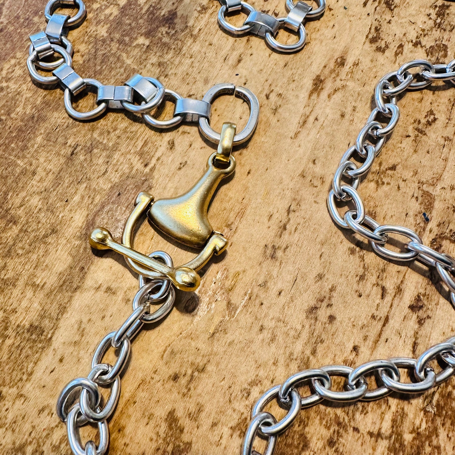 Yochi NY 40" Double Bit Toggle Necklace