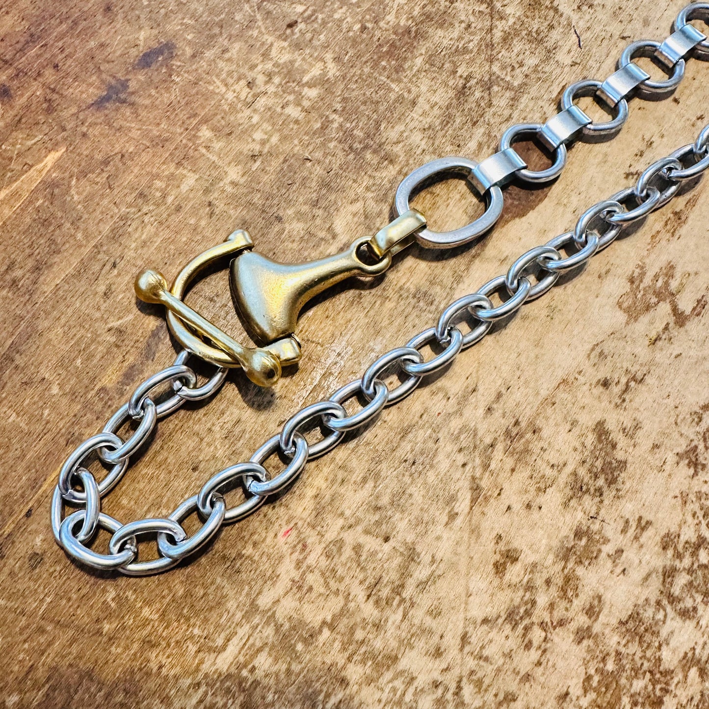 Yochi NY 40" Double Bit Toggle Necklace