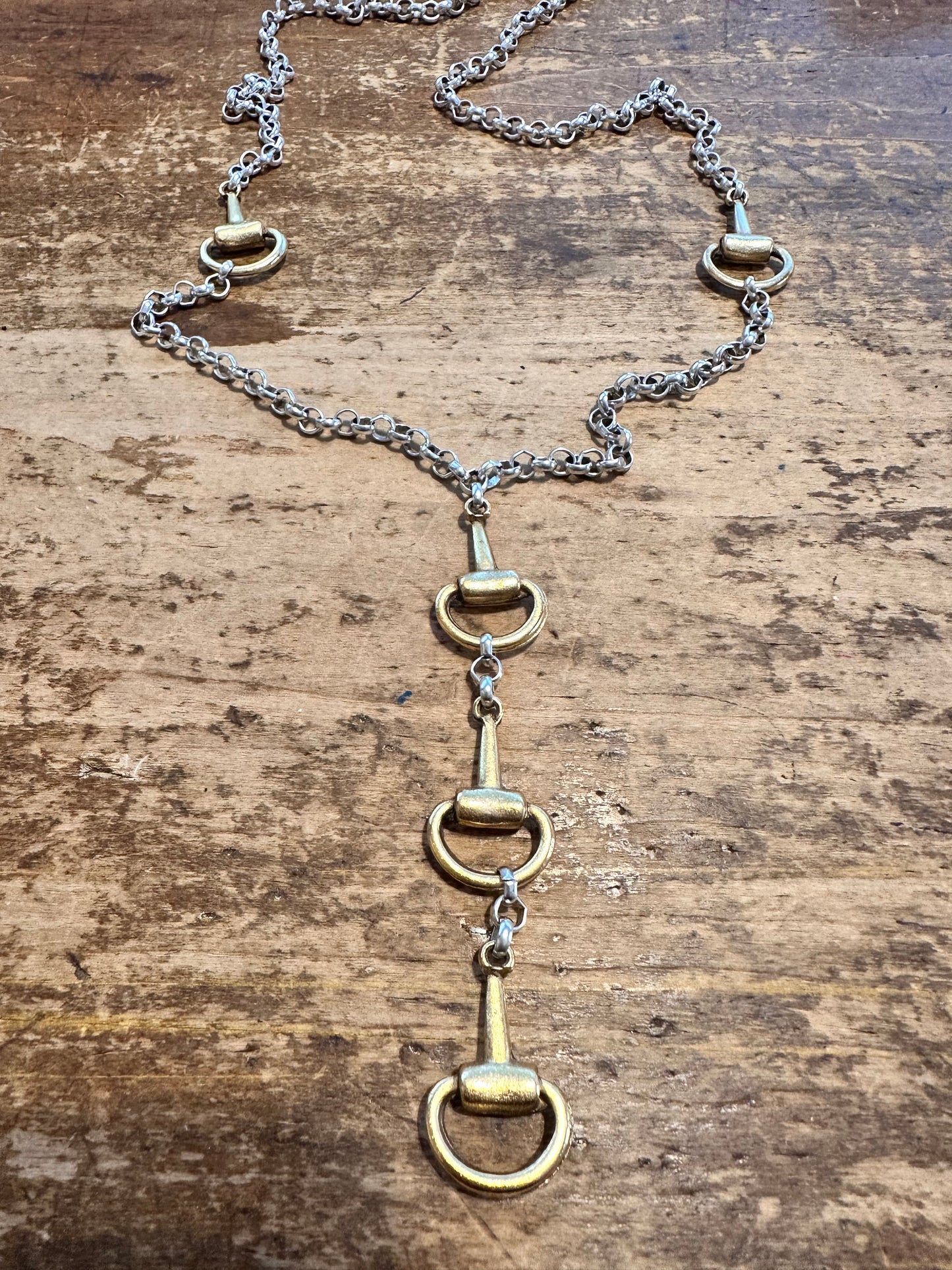 Yochi NY Snaffle Bit Lariat Necklace