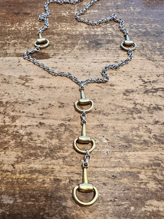 Yochi NY Snaffle Bit Lariat Necklace