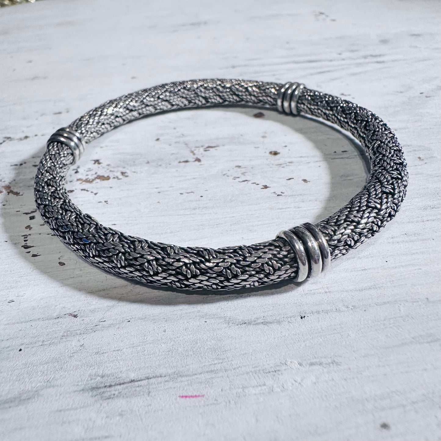 Sterling Woven Style Bangle