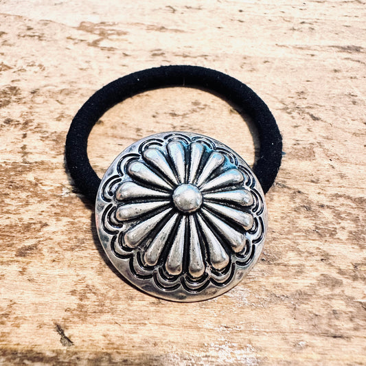 Round Concho Hair Tie