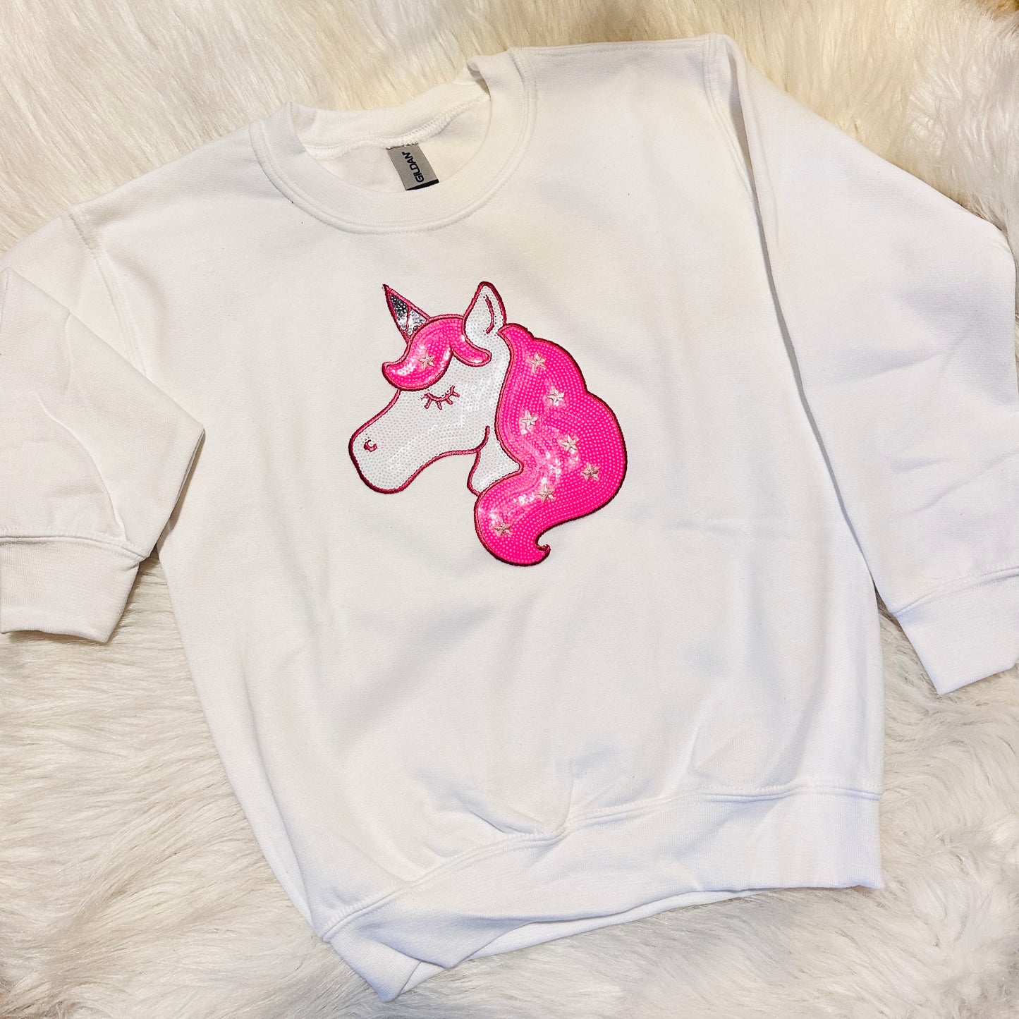 Youth Sequin Unicorn Sweatshirt