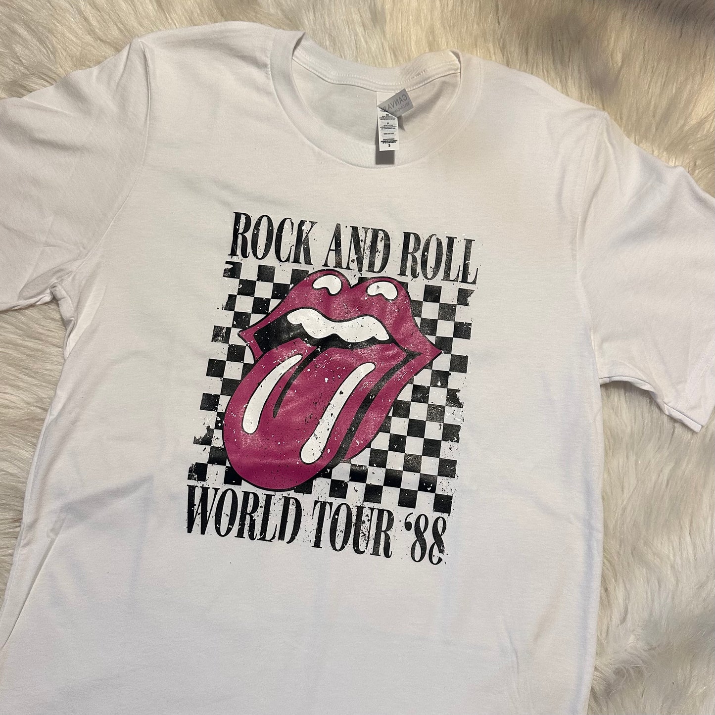 Rock and Roll Checkered Tee