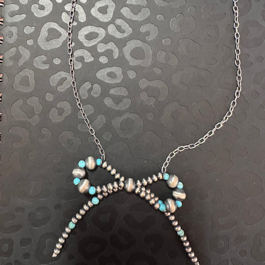 Sterling Silver & Turquoise Bow Necklace