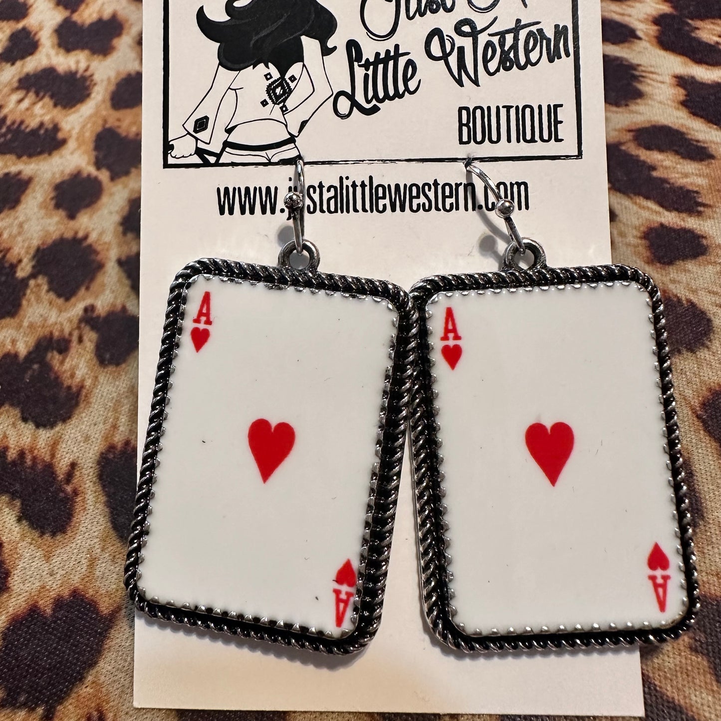 Ace of Hearts Dangle Earrings