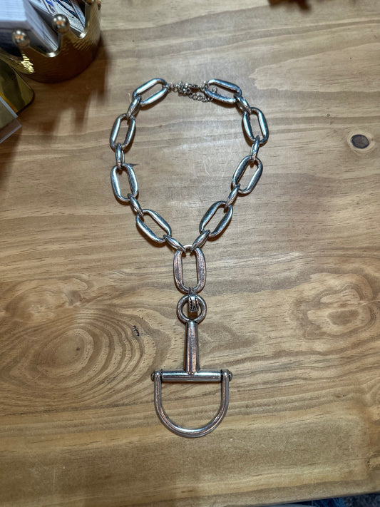 Chunky Silver Bit Necklace
