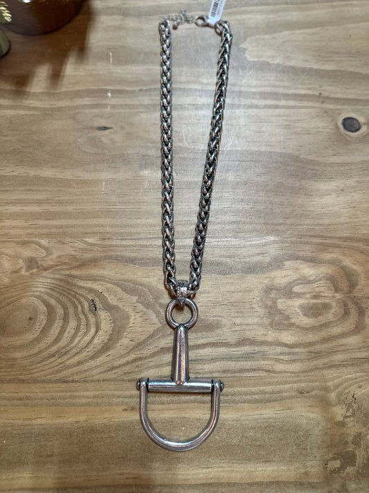 Large Silver Bit Necklace