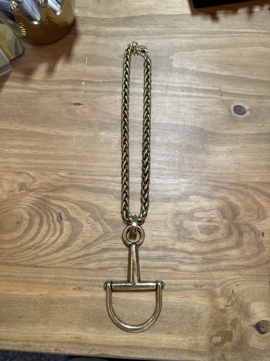 Large Brass Bit Necklace