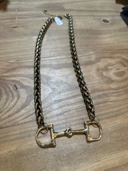 Brass Snaffle Bit Necklace