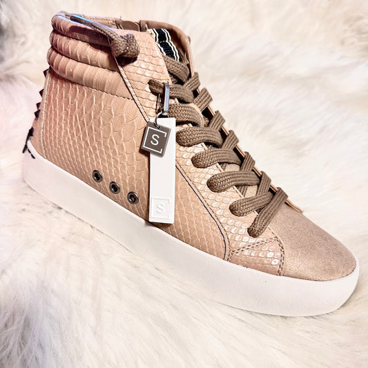 Shu Shop Reese Taupe Snake HighTop