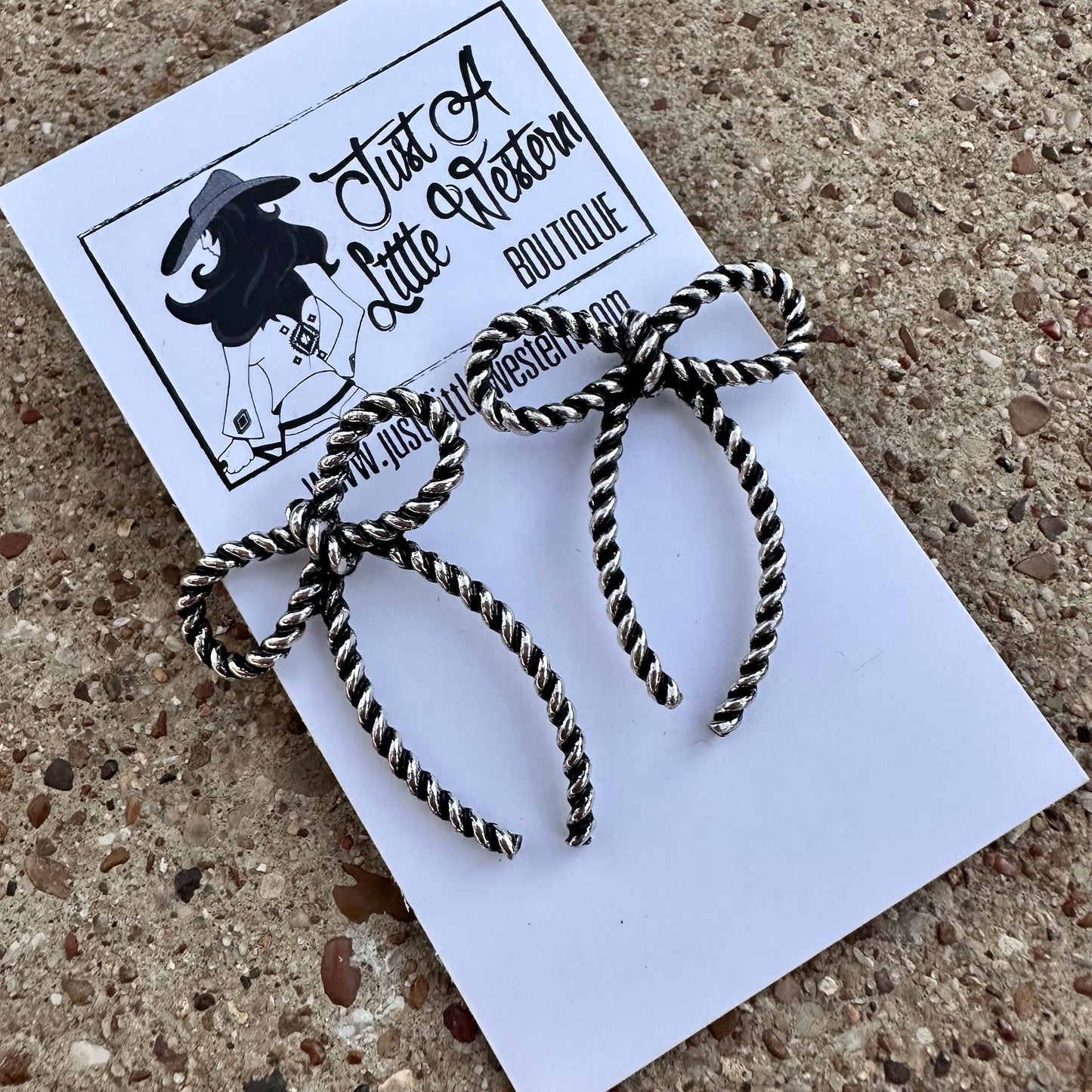 Rope Bow Post Earring