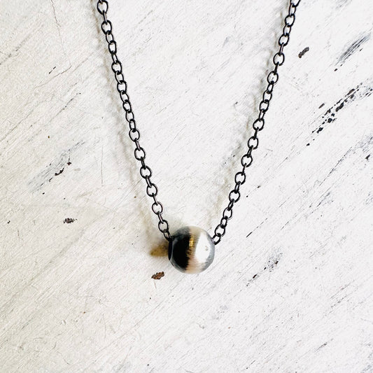 Single Sterling Bead Necklace