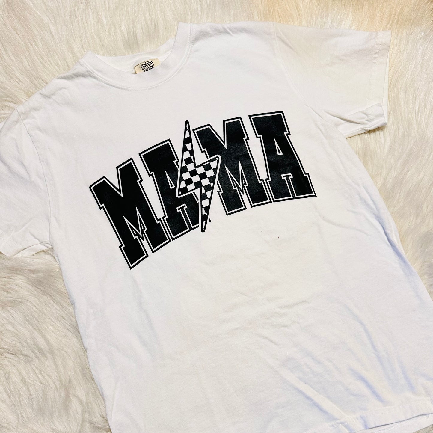 Mama Checkered Bolt T-Shirt