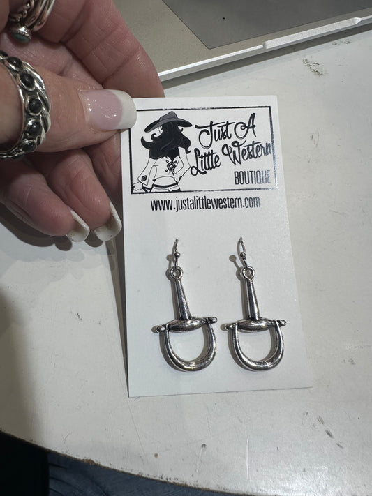 Silver Half Bit Earring