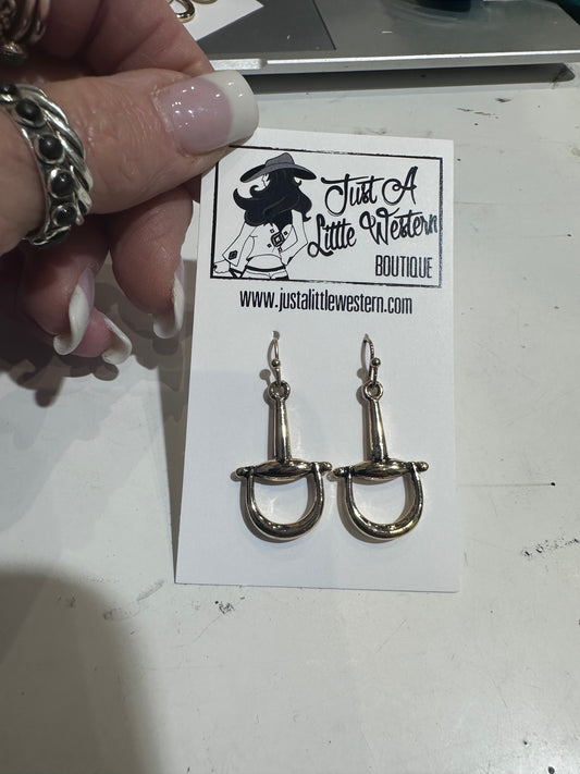 Gold Half Bit Earring