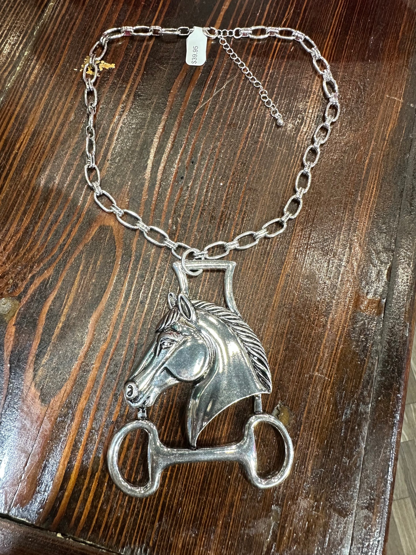 Silver Horsehead Bit Necklace
