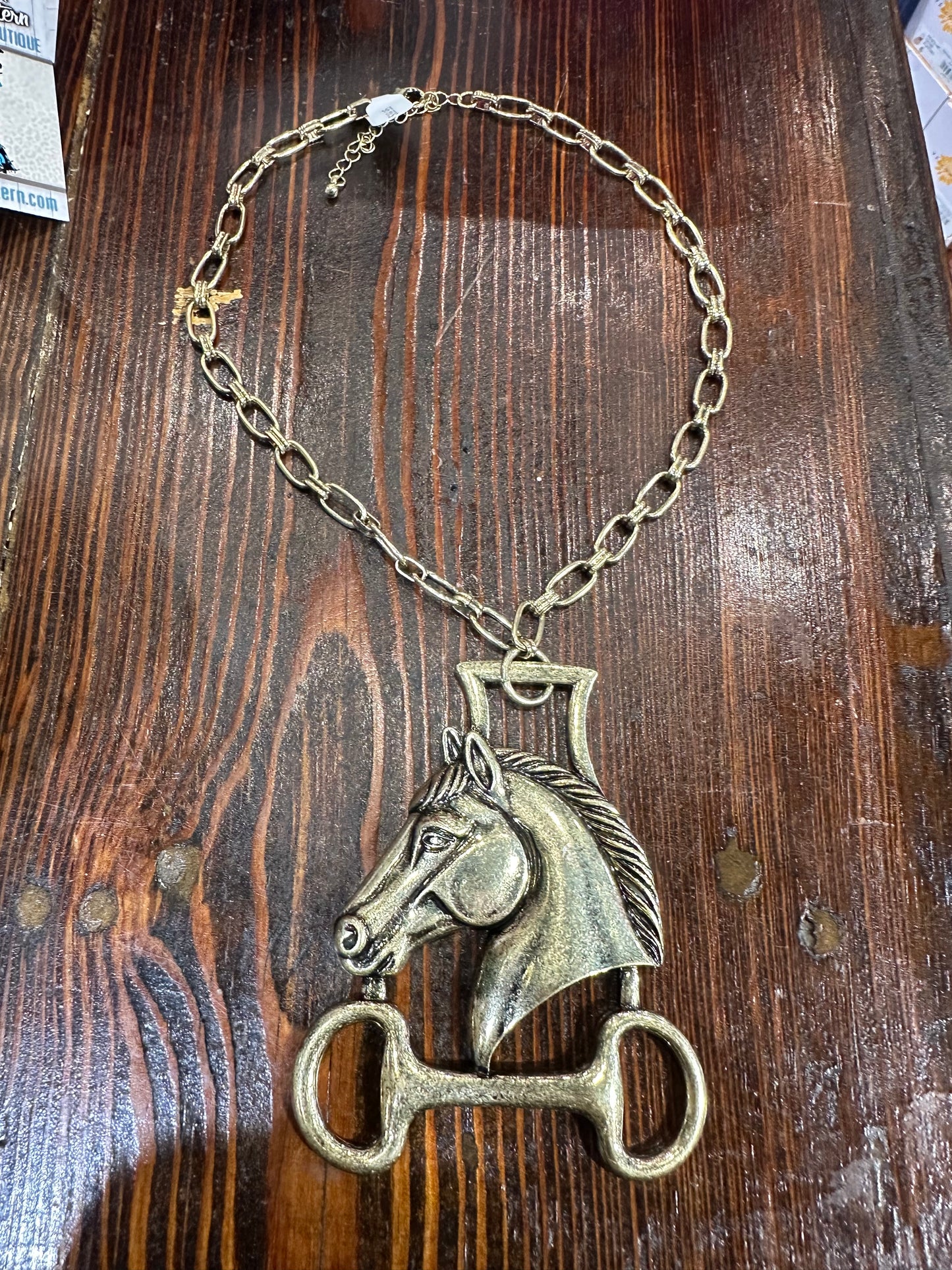 Brass Horsehead Bit Necklace