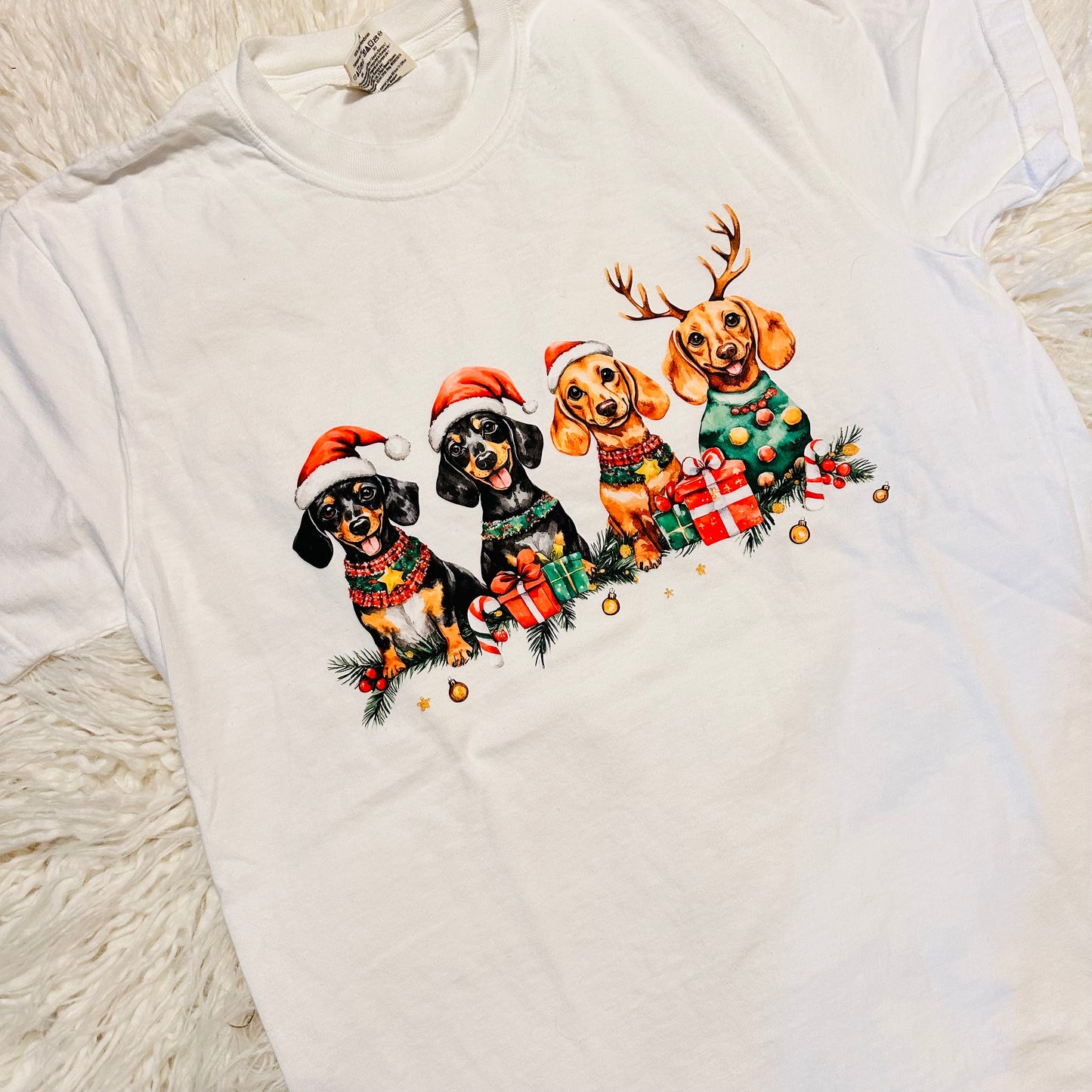 Christmas Dachshunds Tee