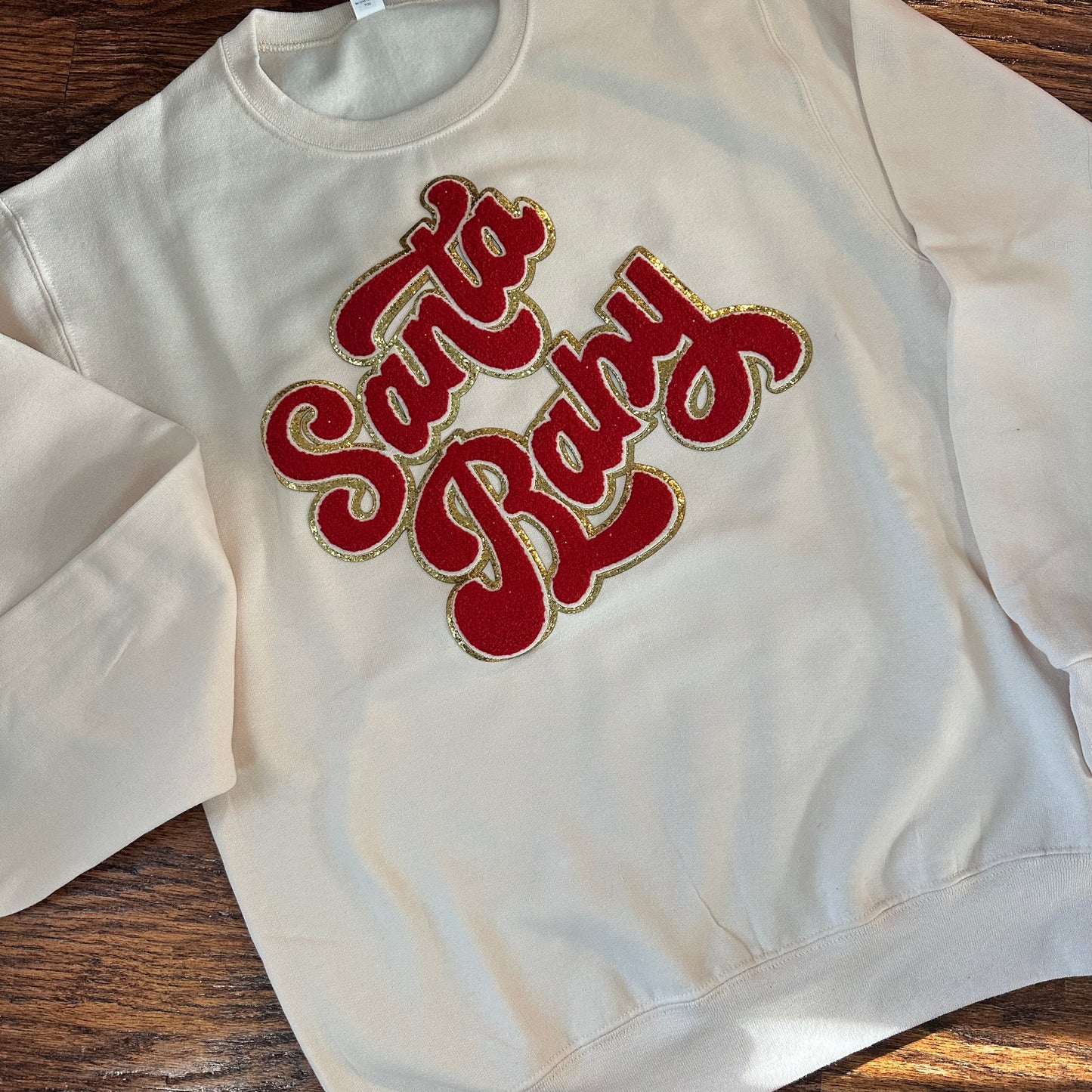 Santa Baby Chenille Patch Sweatshirt