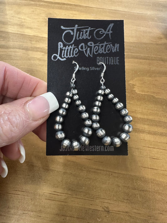 Sterling Silver 5mm & 6 mm Pearl Teardrop Earrings