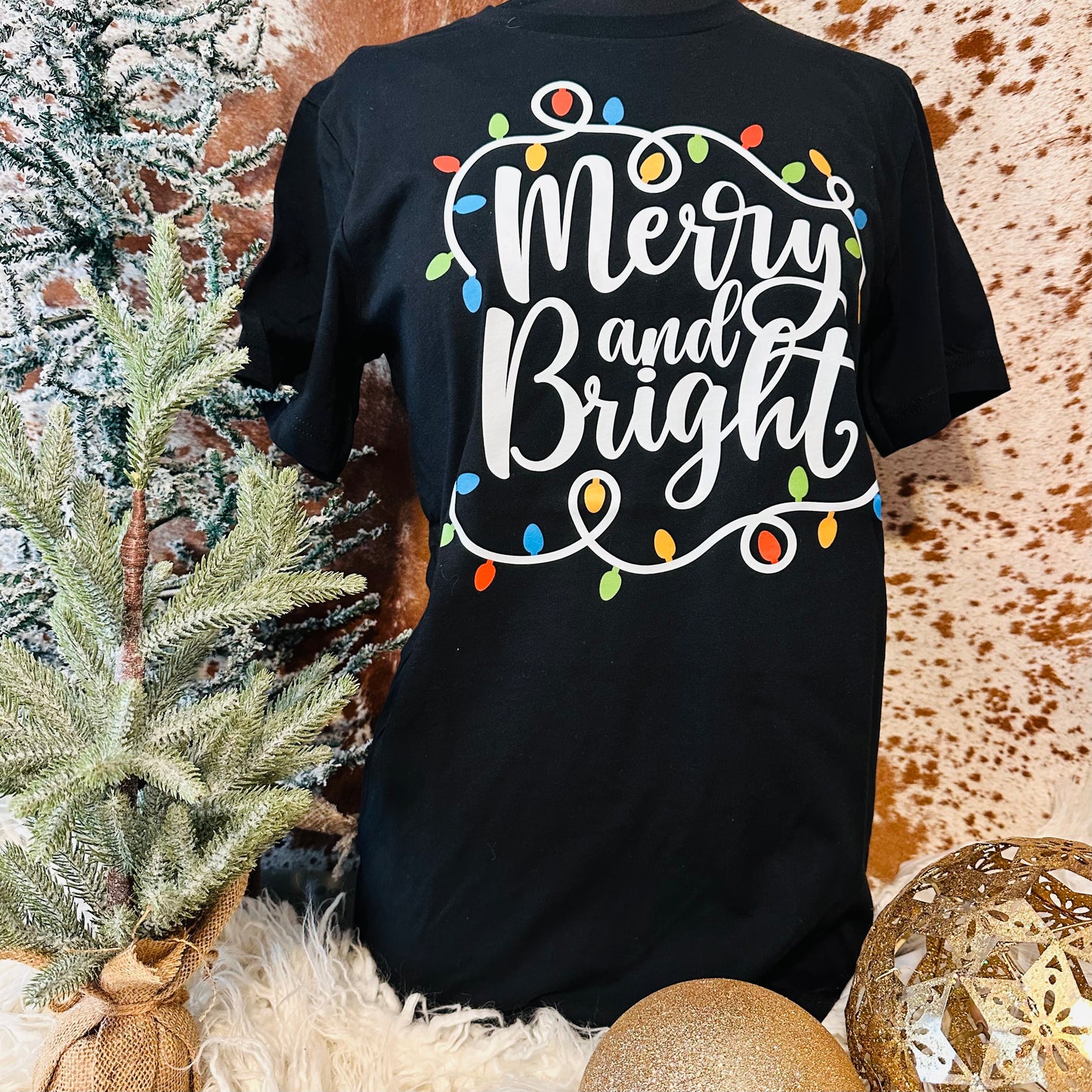 Merry & Bright Christmas Light T-Shirt