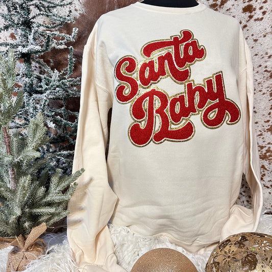 Cream & Red Santa Baby Sweatshirt