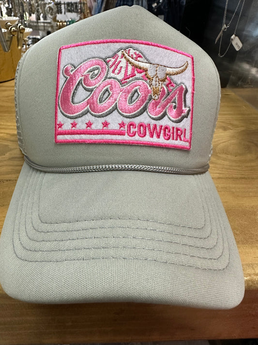 Coors Cowgirl Grey Trucker Cap