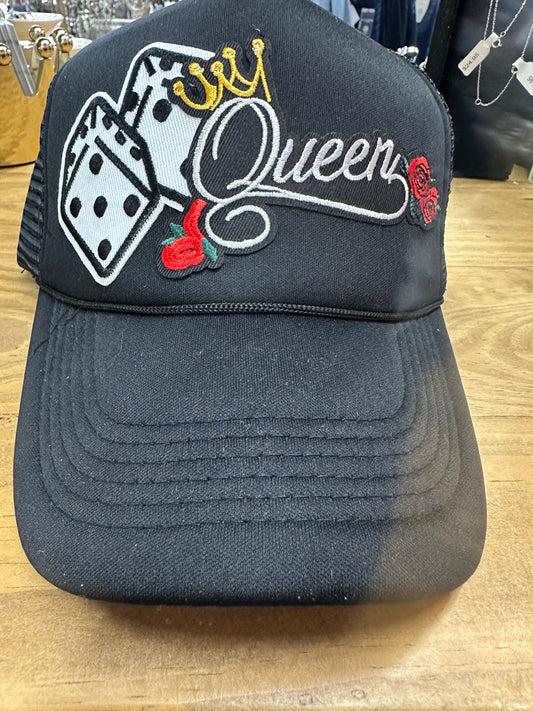 Queen of the Dice Black Trucker Hat