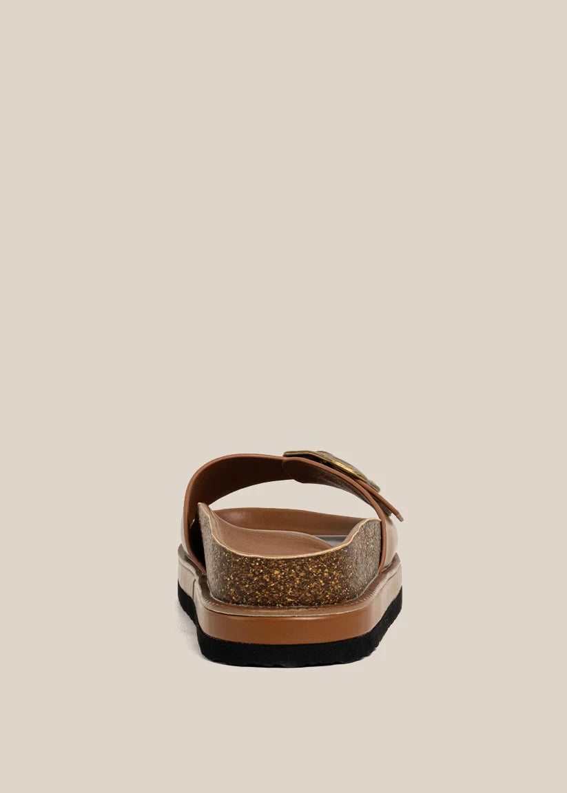 Shushop Joy Tan Slide Sandal