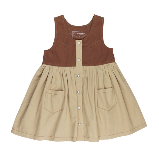 L'oved Baby Organic Sleeveless Dress- Oatmeal
