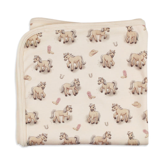 L'oved Baby Blush Boots Organic Blanket