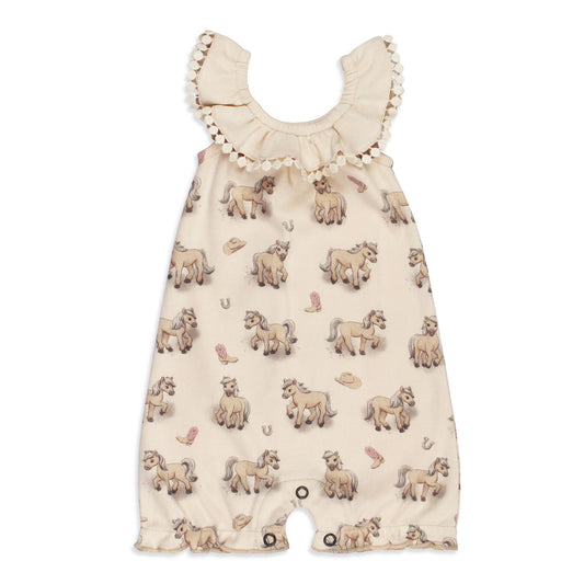 L'oved Baby Blush Boots Organic Bubble Romper